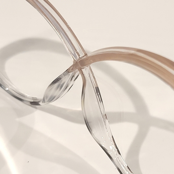 Blue Light Blocking Cat Eye Leopard Print/Beige Computer Glasses (no power) - Picture 3 of 12